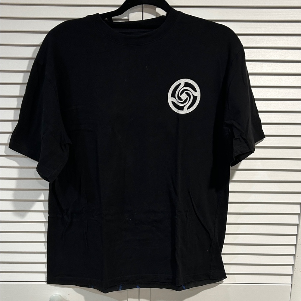 Pull&Bear Black Tee with White Graphic